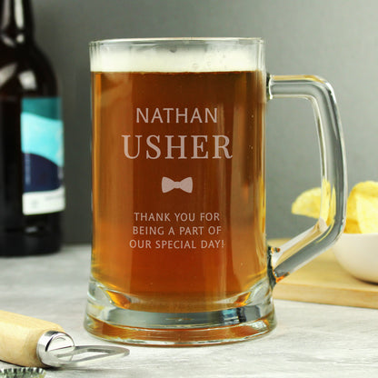 Personalised Usher Pint Stern Tankard