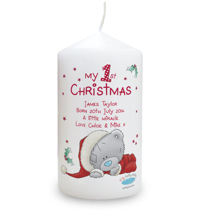 Personalised Me To You My 1st Christmas Pillar Candle