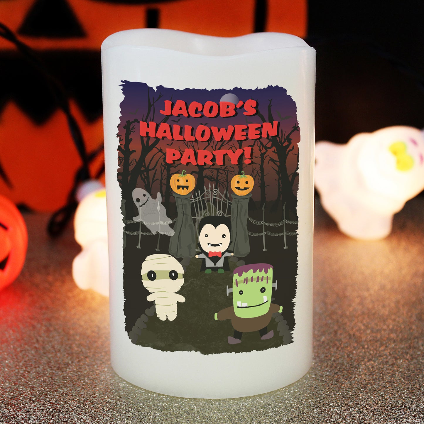 Personalised Halloween LED Candle