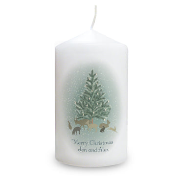 Personalised A Winter's Night Pillar Candle