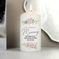 Personalised Abstract Rose Pillar Candle