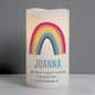 Personalised Rainbow LED Candle