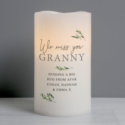 Personalised Botanical LED Candle