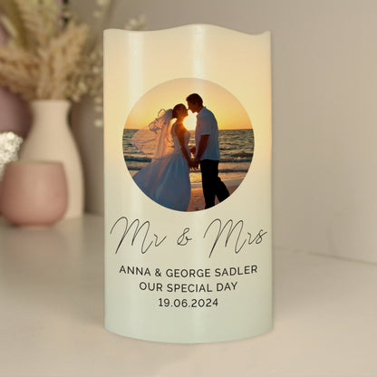 Personalised Photo Upload LED Candle