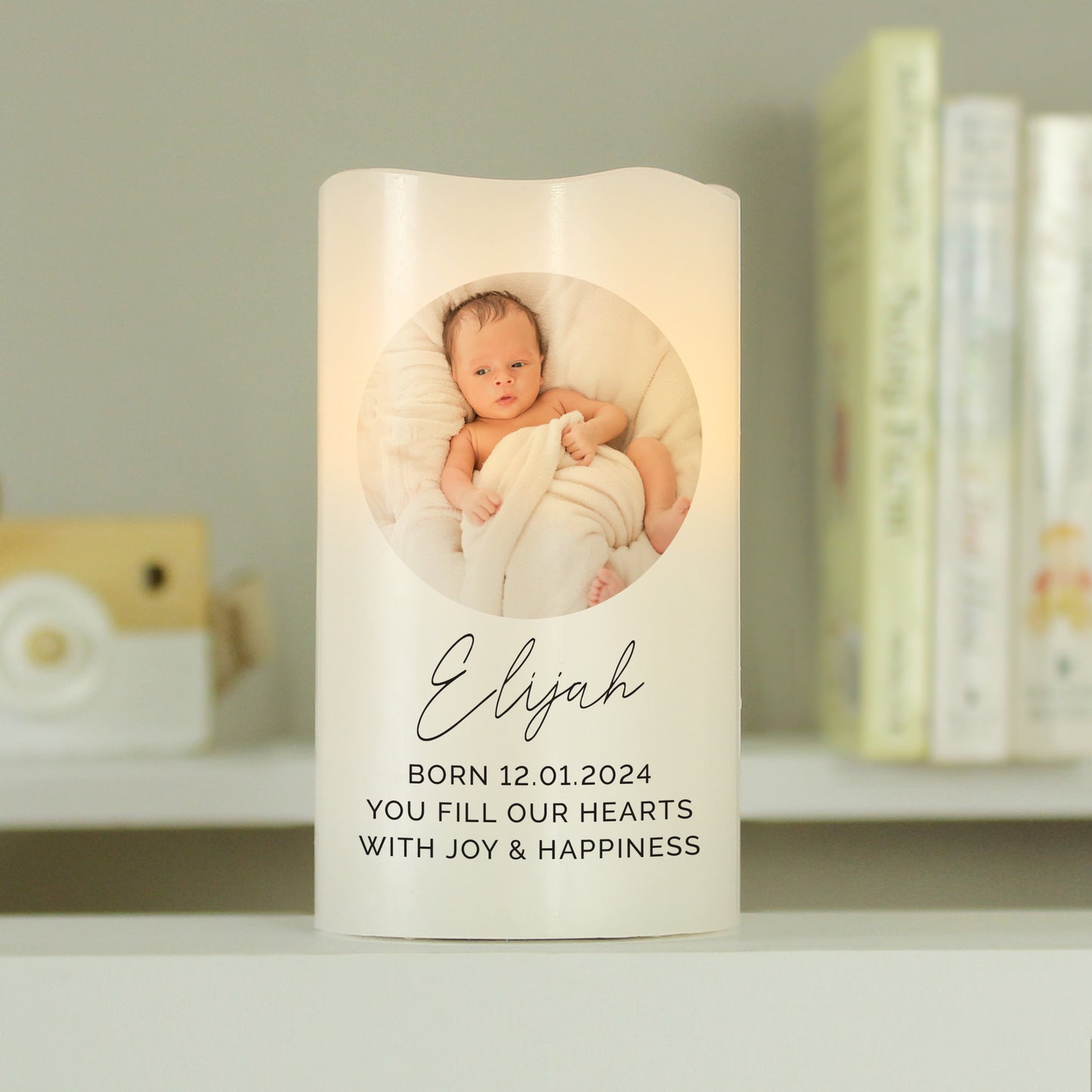 Personalised Photo Upload LED Candle