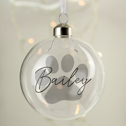 Personalised Pet Glass Bauble