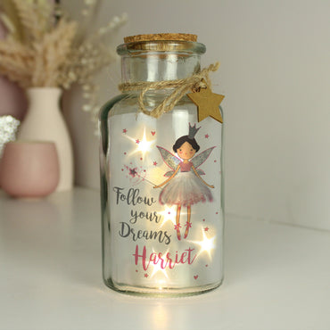 Personalised Fairy LED Glass Jar