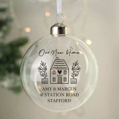 Personalised Home Glass Bauble