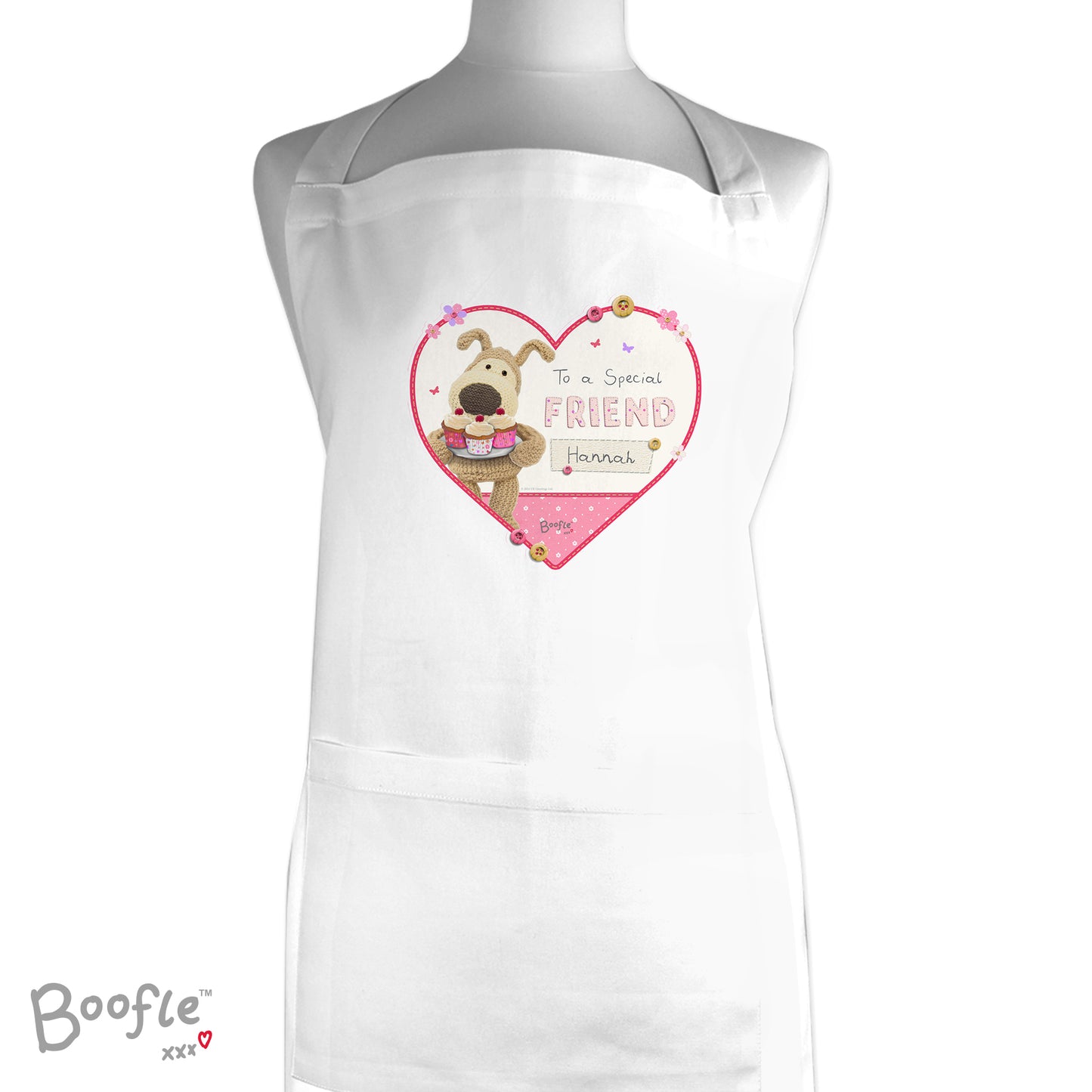 Personalised Boofle Flowers Apron