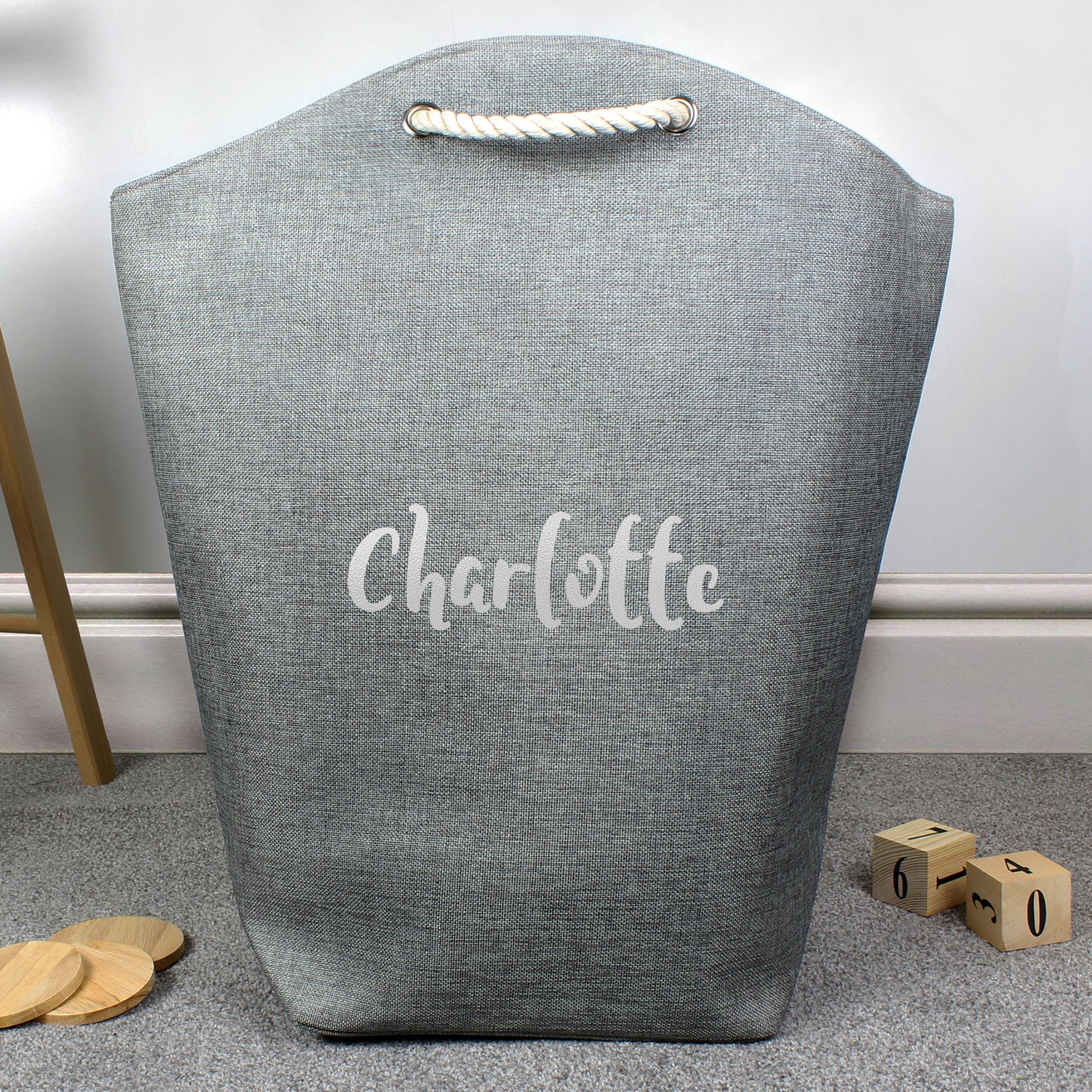 Personalised Silver Name Storage Bag