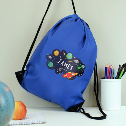 Personalised Space Blue Kit Bag