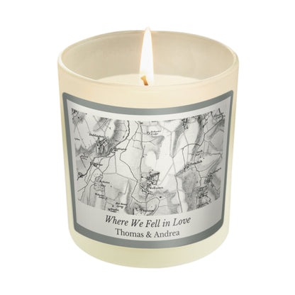 Personalised 1805 - 1874 Old Series Map Compass Scented Jar Candle