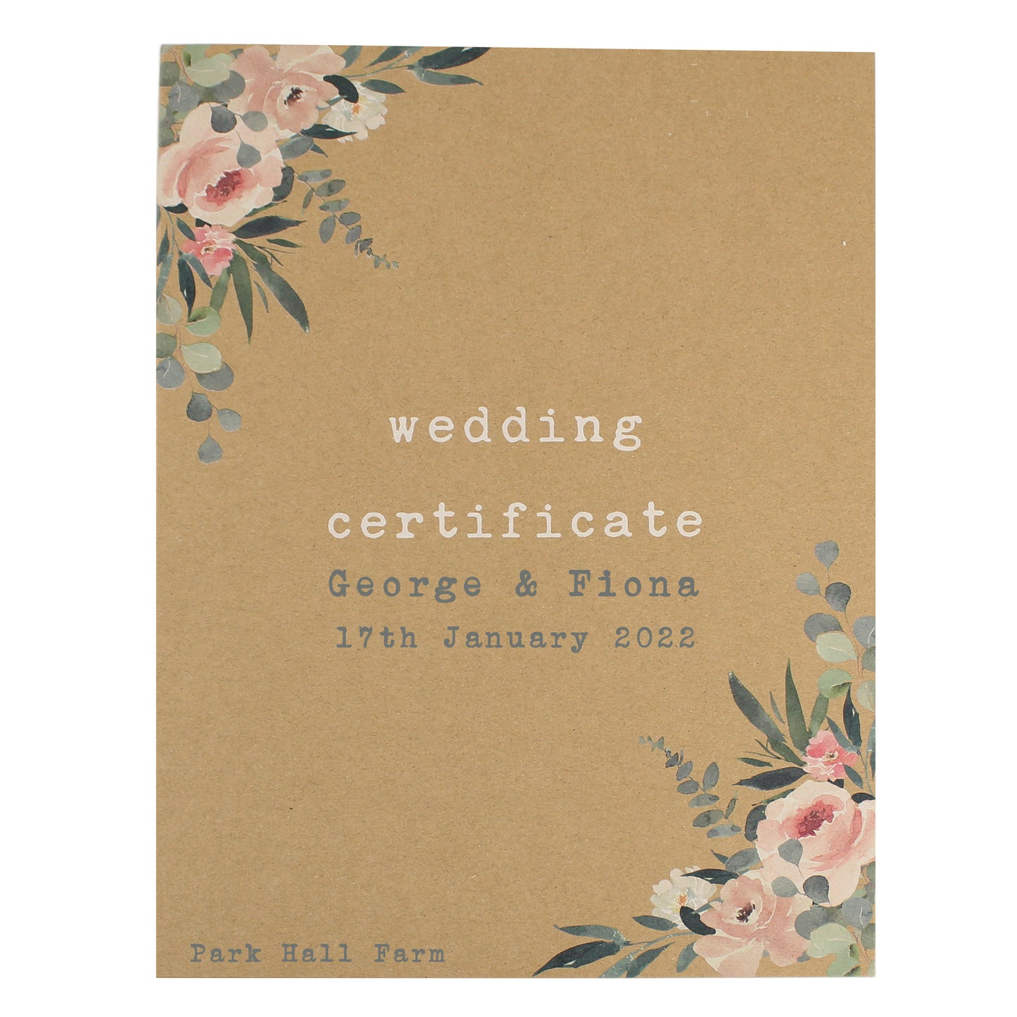 Personalised Wedding Certificate and Photo Display Book