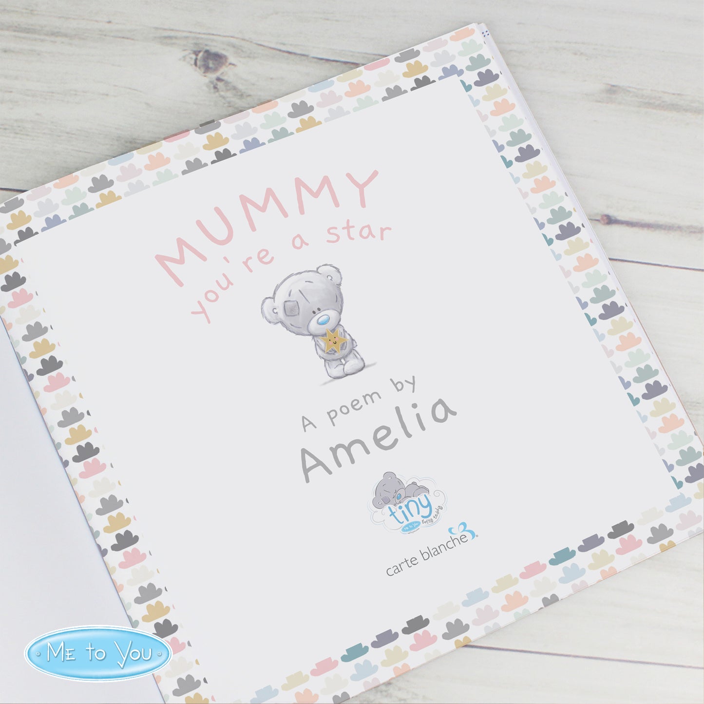 Personalised Tiny Tatty Teddy Mummy You're A Star, Poem Book