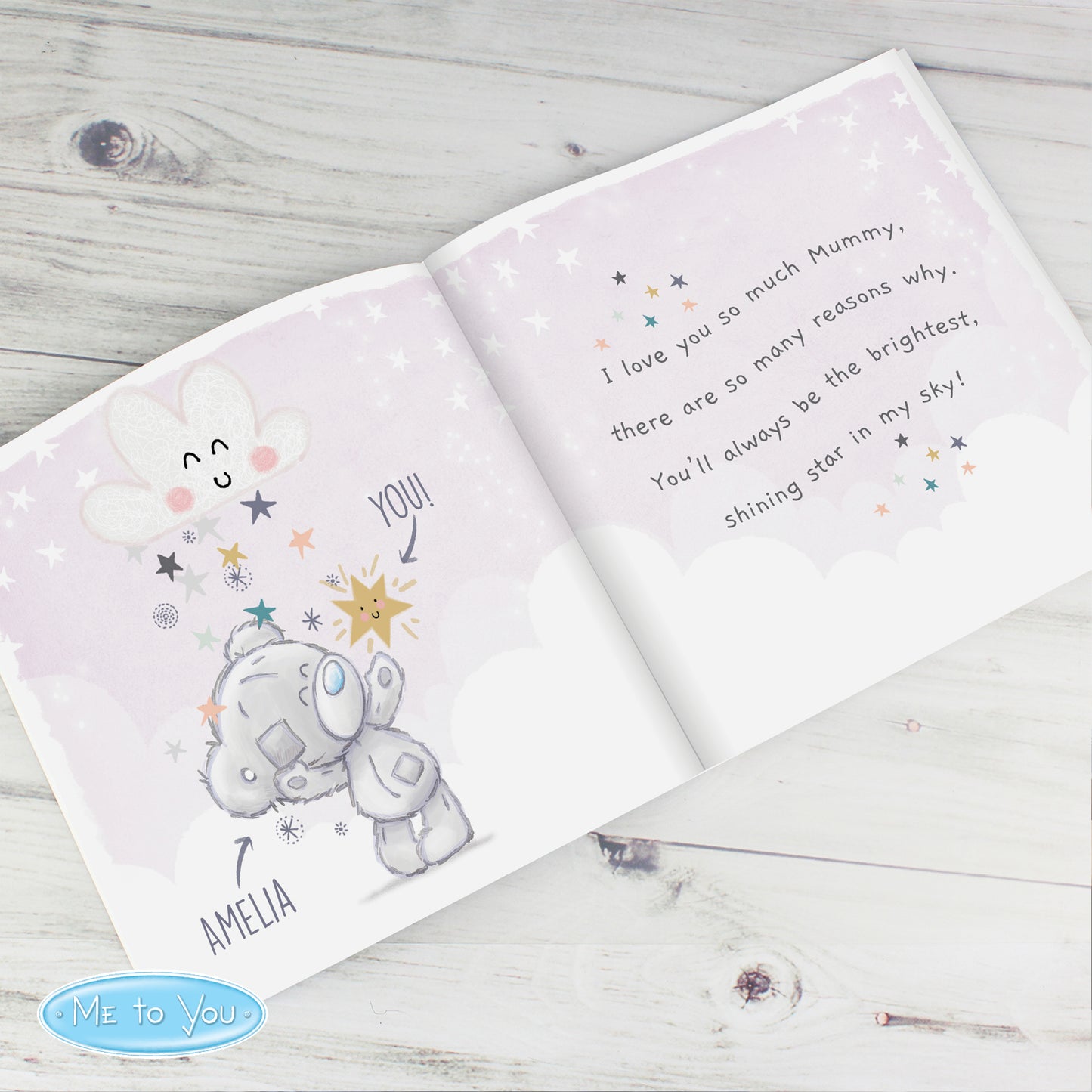 Personalised Tiny Tatty Teddy Mummy You're A Star, Poem Book