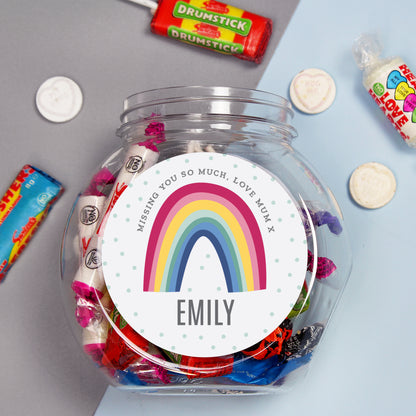 Personalised Rainbow Sweet Jar