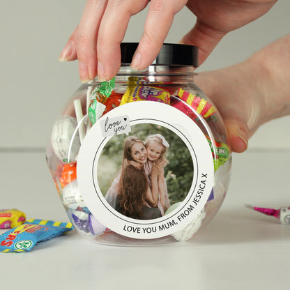 Personalised Love You Snapshot Photo Upload Sweet Jar