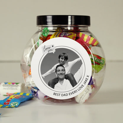 Personalised Love You Snapshot Photo Upload Sweet Jar