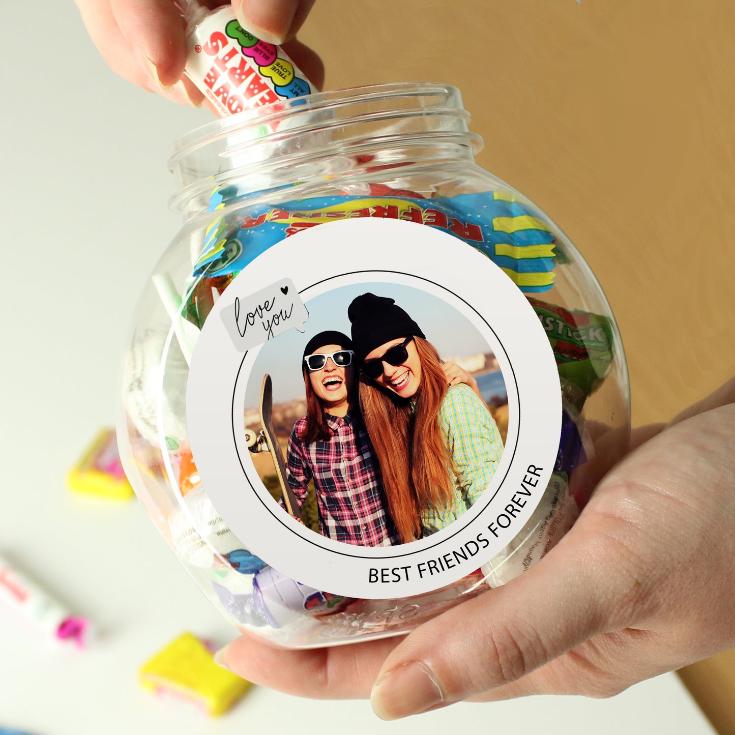 Personalised Love You Snapshot Photo Upload Sweet Jar