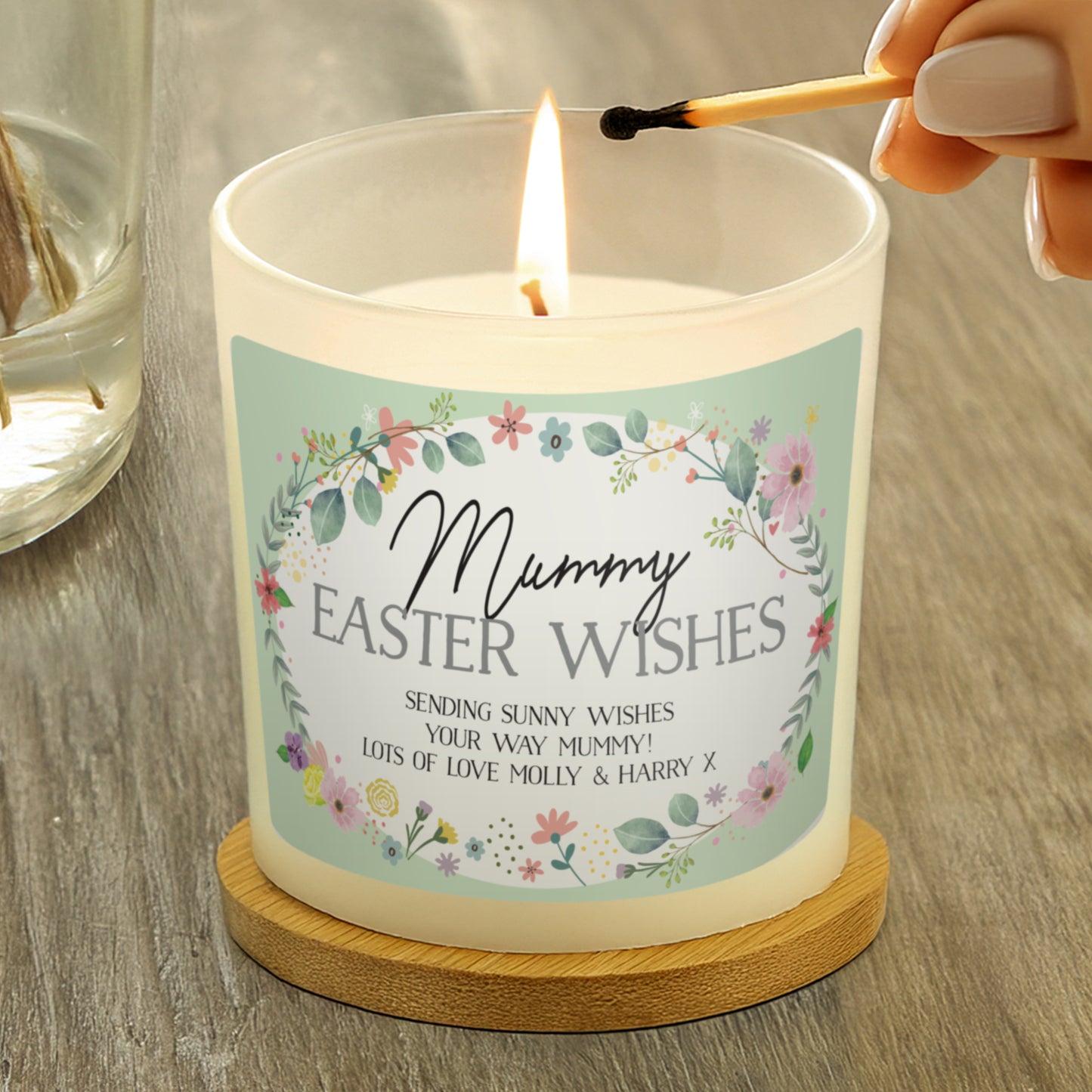 Personalised Springtime Scented Jar Candle