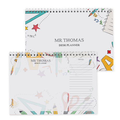 Personalised Teacher A4 Desk Planner