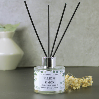 Personalised Botanical Free Text Reed Diffuser