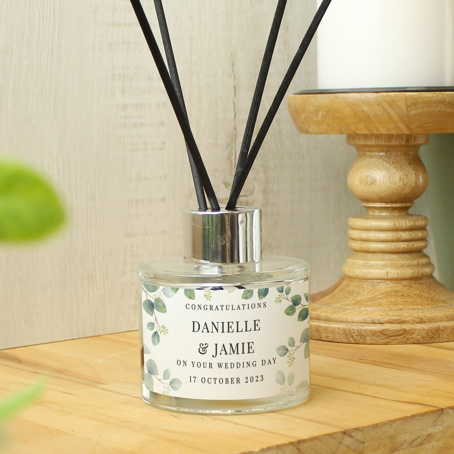 Personalised Botanical Free Text Reed Diffuser