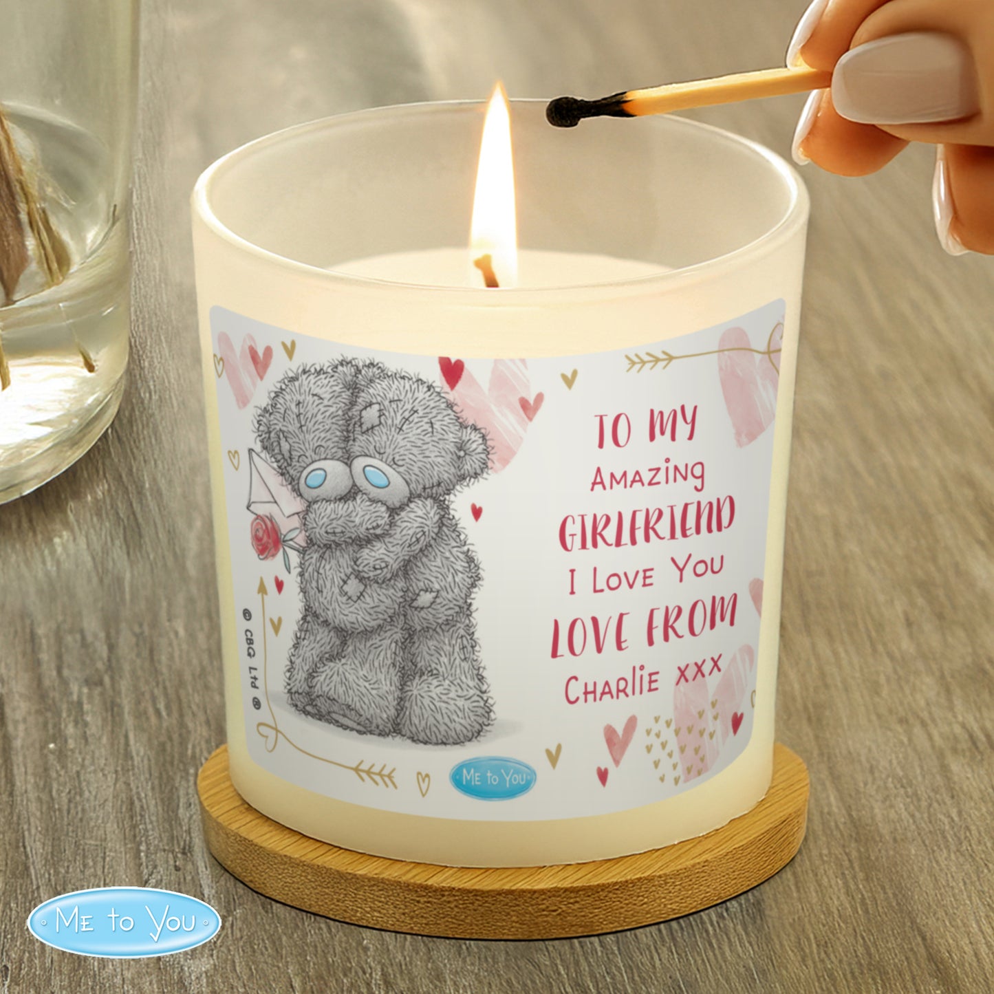 Personalised Me To You Love Forever Scented Jar Candle