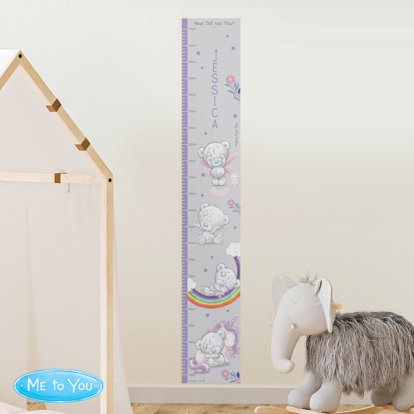 Personalised Tiny Tatty Teddy Unicorn Height Chart