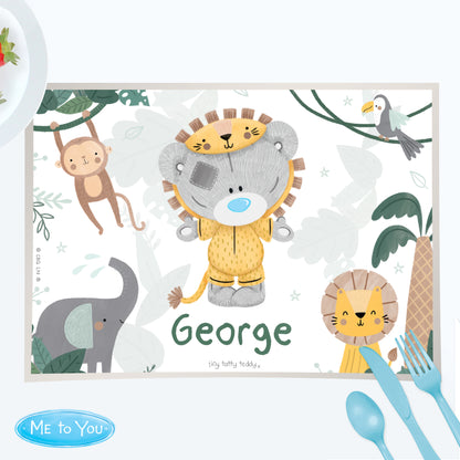 Personalised Tiny Tatty Teddy Jungle Animals Placemat