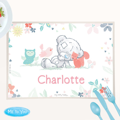 Personalised Tiny Tatty Teddy Woodland Animal Placemat