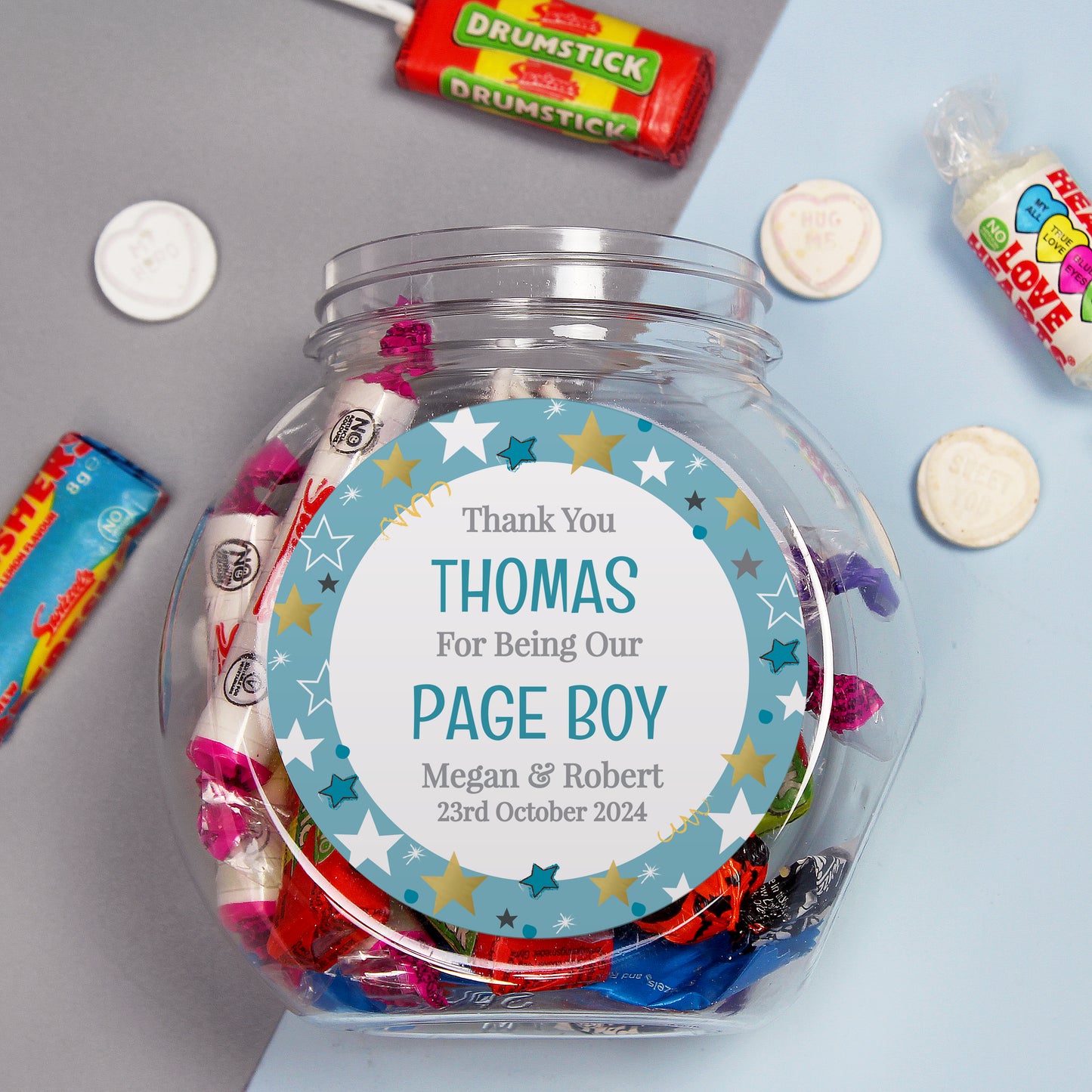 Personalised Page Boy Sweet Jar