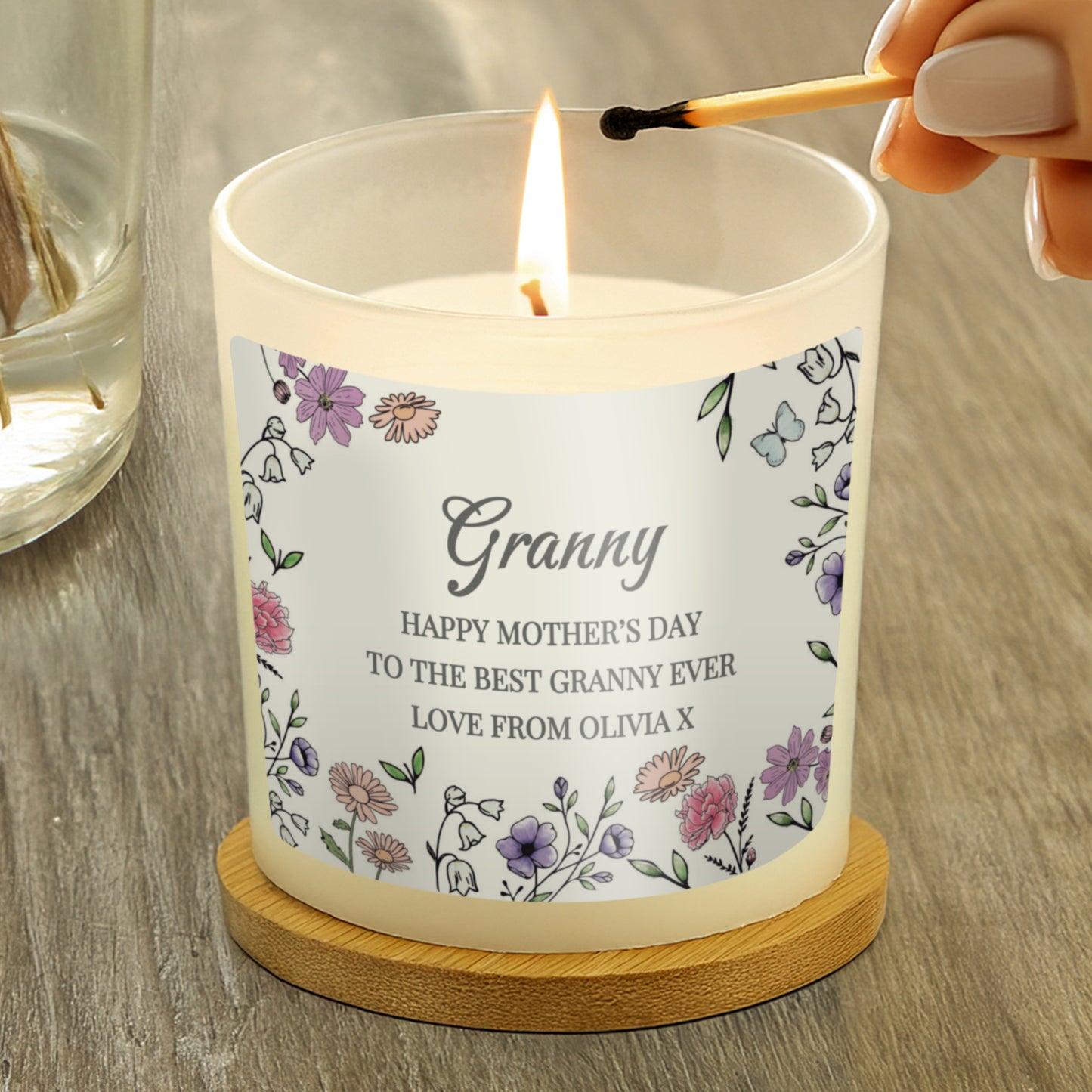 Personalised Wild Flowers Candle Jar