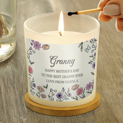 Personalised Wild Flowers Candle Jar