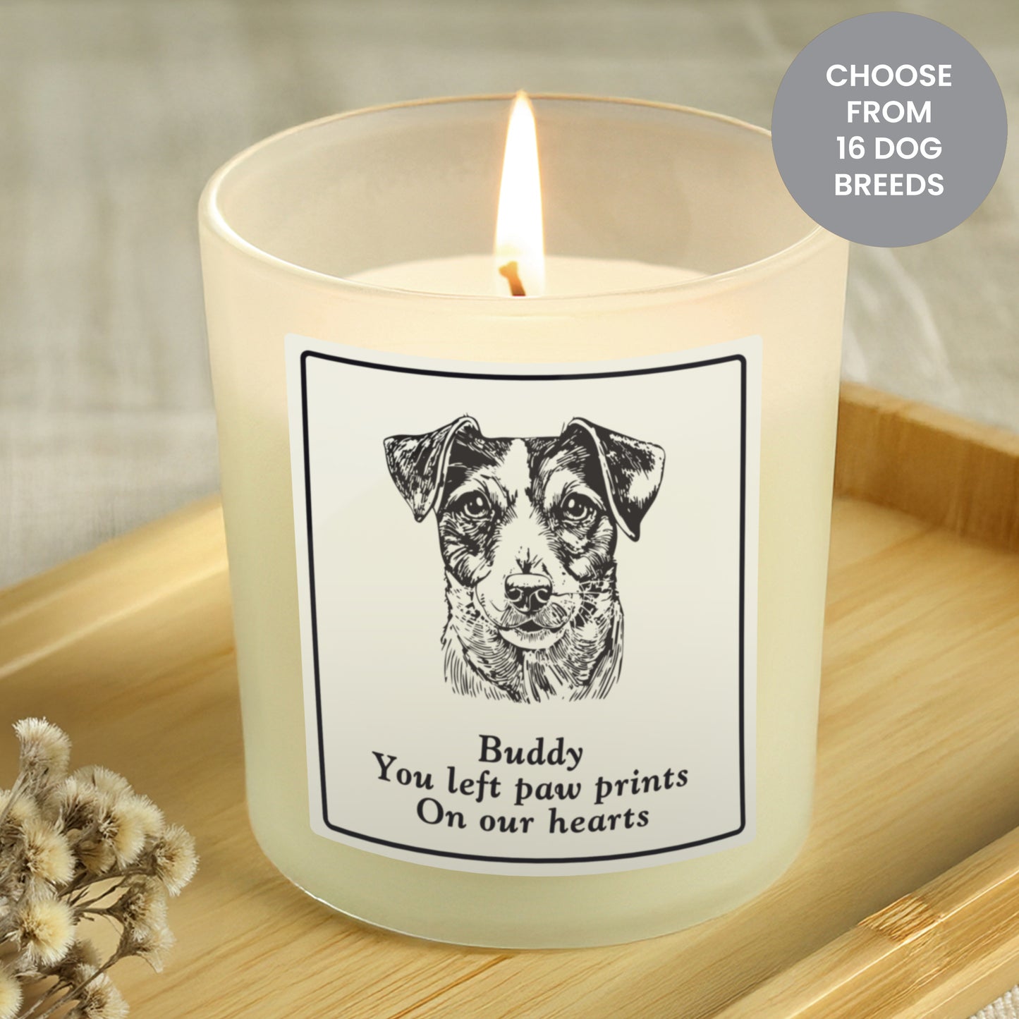 Personalised Dog Breed Candle Jar