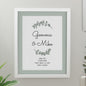 Personalised Botanical White Poster Frame