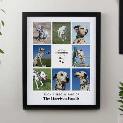 Personalised Pet Multi Photo Upload Black Framed Print