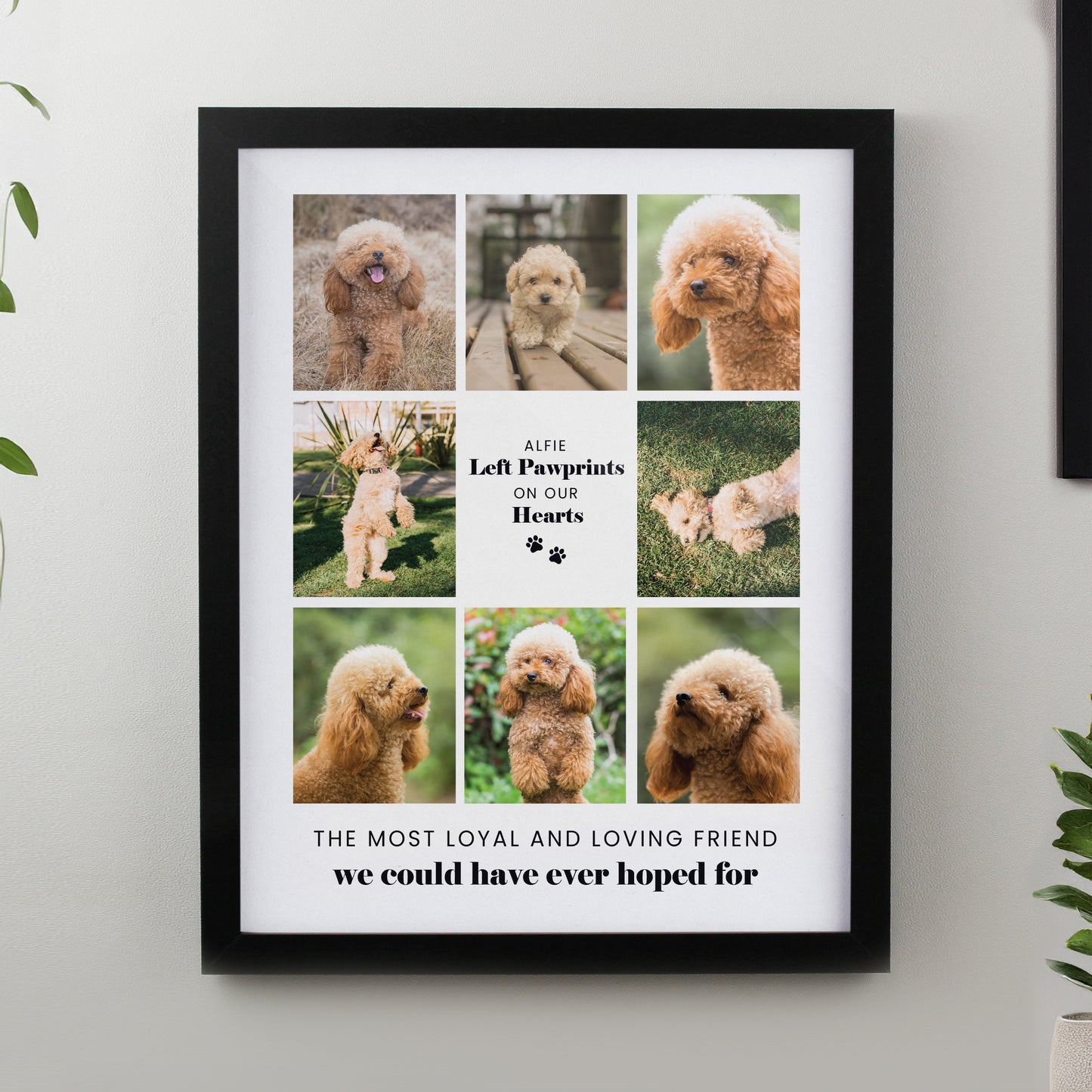 Personalised Pet Multi Photo Upload Black Framed Print