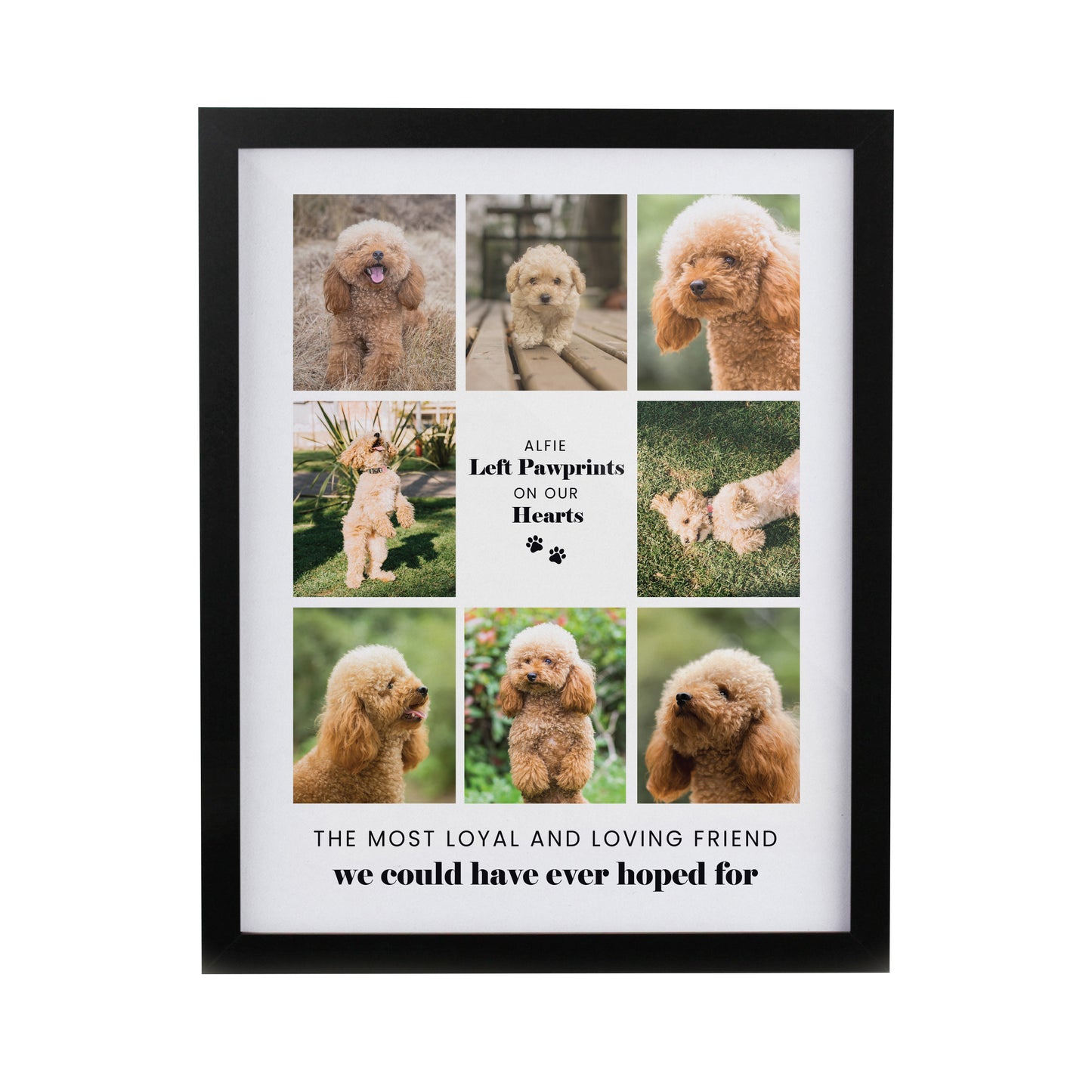 Personalised Pet Multi Photo Upload Black Framed Print