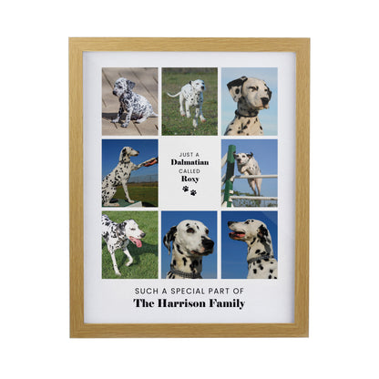 Personalised Pet Multi Photo Upload Oak Framed Print