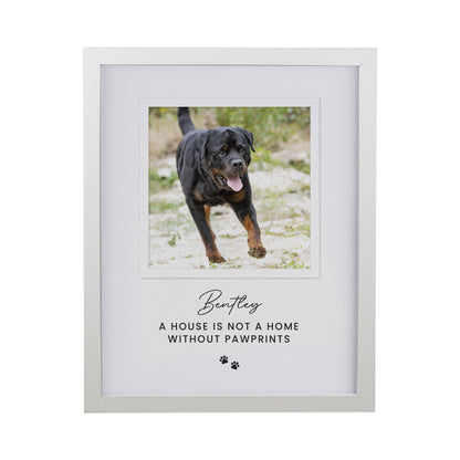 Personalised Pet Photo Upload White Framed Print