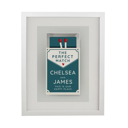 Personalised Perfect Match White Poster Frame