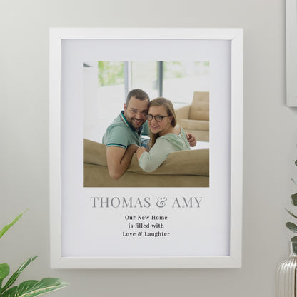 Personalised Square Photo Upload White Poster Frame