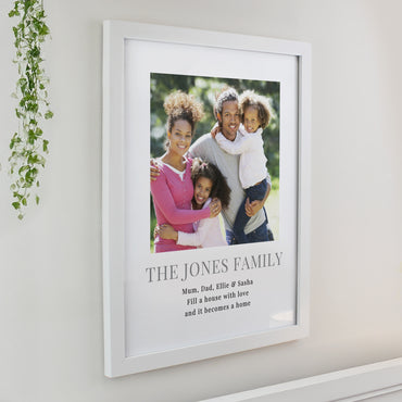 Personalised Square Photo Upload White Poster Frame