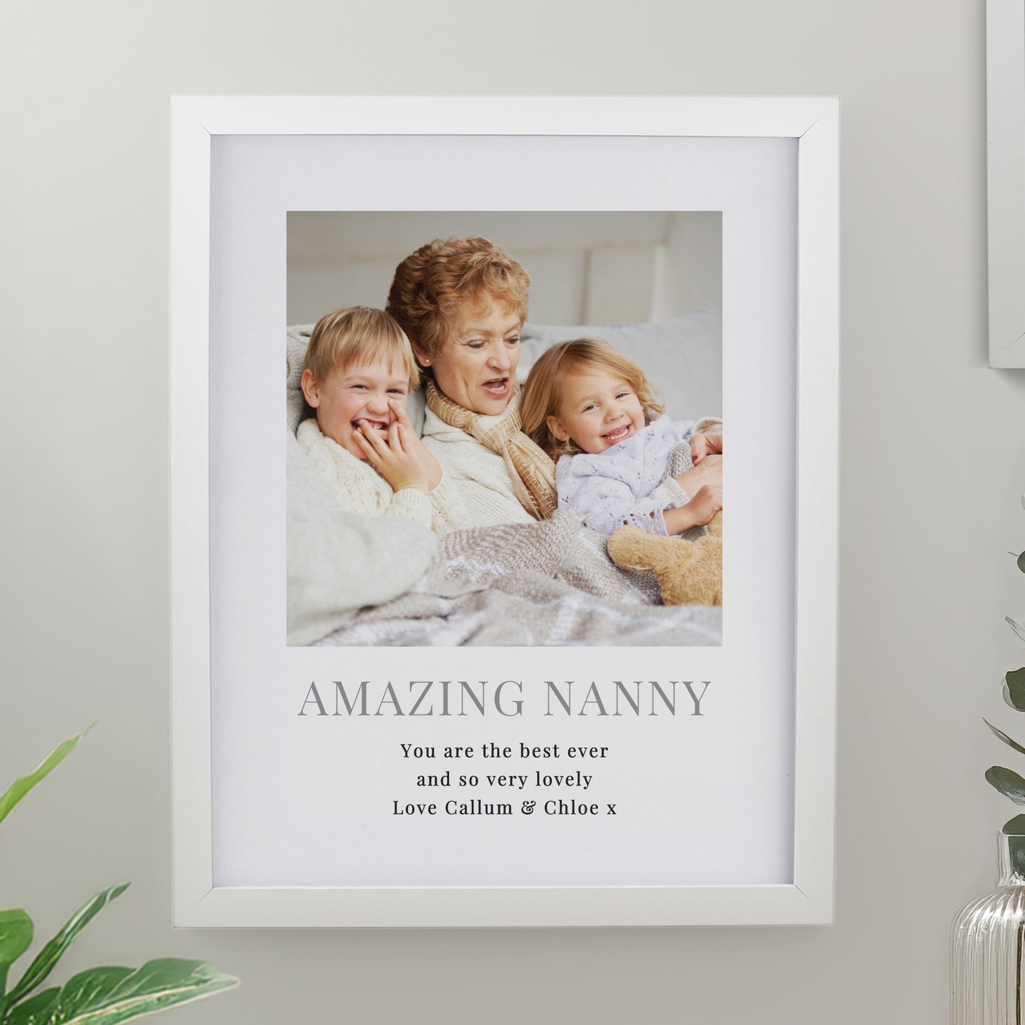 Personalised Square Photo Upload White Poster Frame