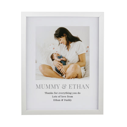 Personalised Square Photo Upload White Poster Frame