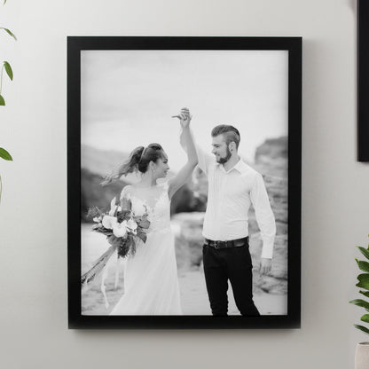 Personalised Photo Upload Black Poster Frame