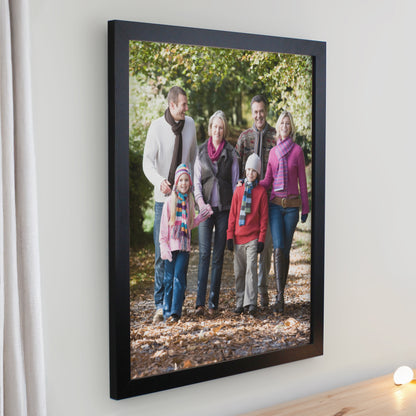 Personalised Photo Upload Black Poster Frame