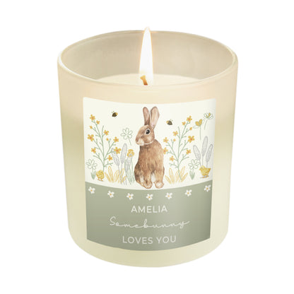 Personalised Spring Bunny Candle Jar