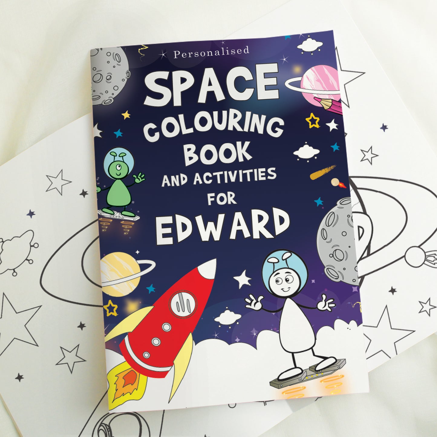 Personalised Space Colouring Book